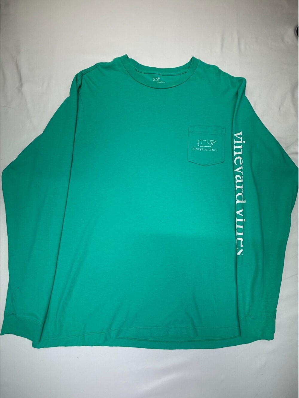 Vineyard Vines Men’s T Shirt Long Sleeve Chest Pocket Pullover Size L Green